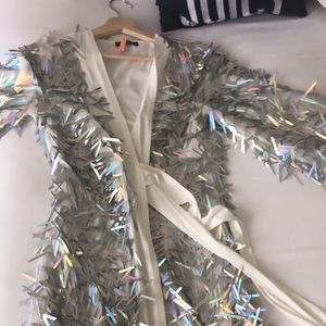 Top of knee length split with belt dress